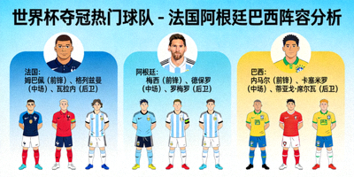世界杯夺冠热门球队 - 法国阿根廷巴西阵容分析